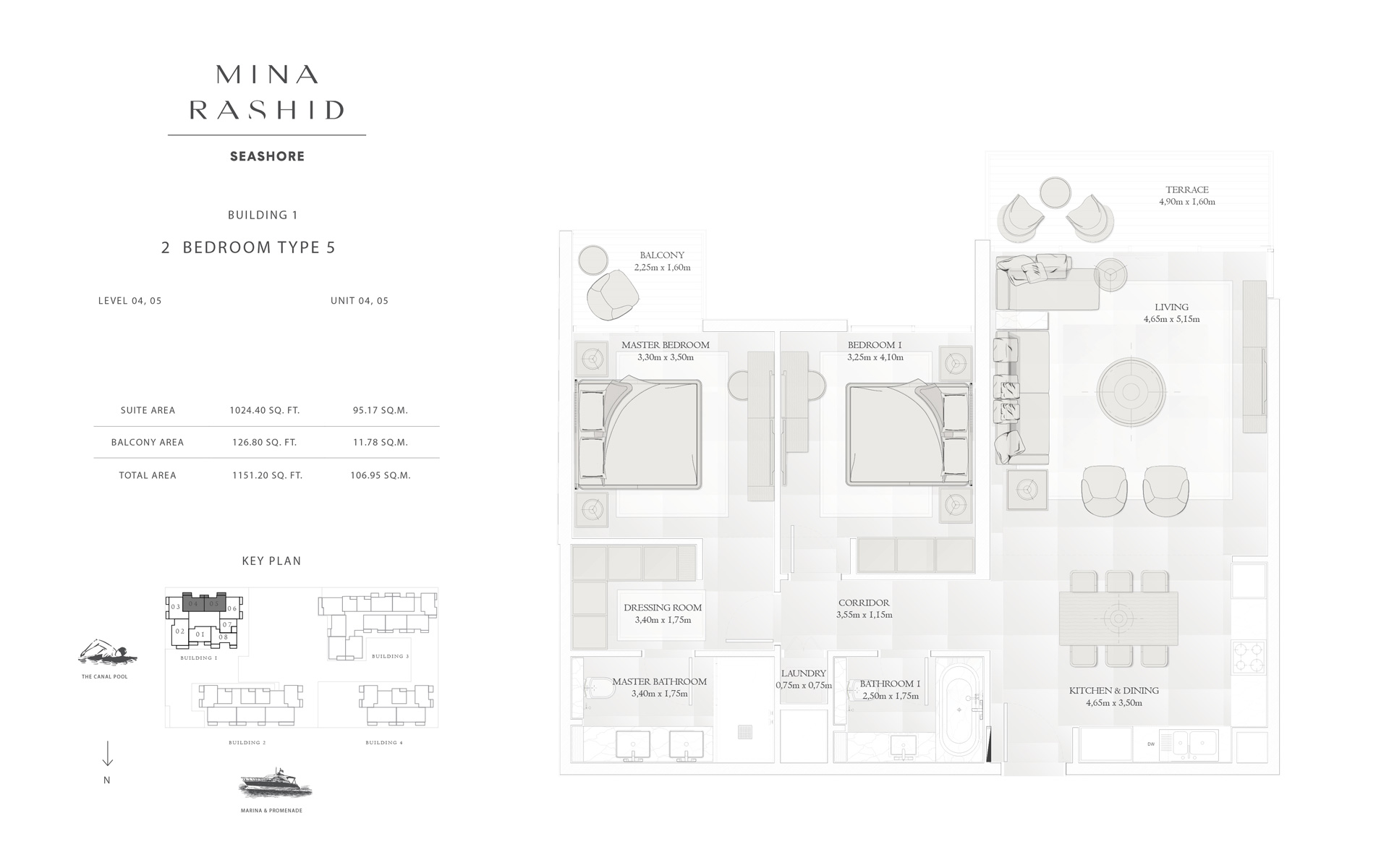 Emaar Seashore Apartments at Mina Rashid Port - Floor Plan