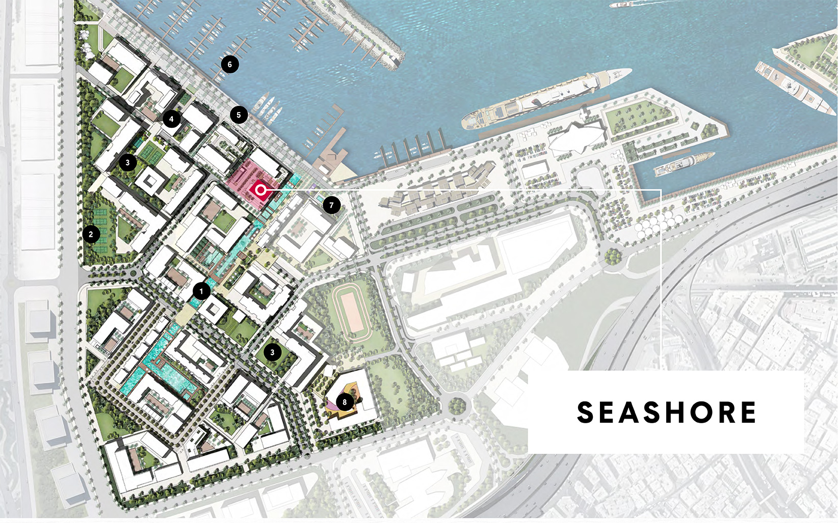 Emaar seashore Apartments at Mina Rashid Port Master Plan